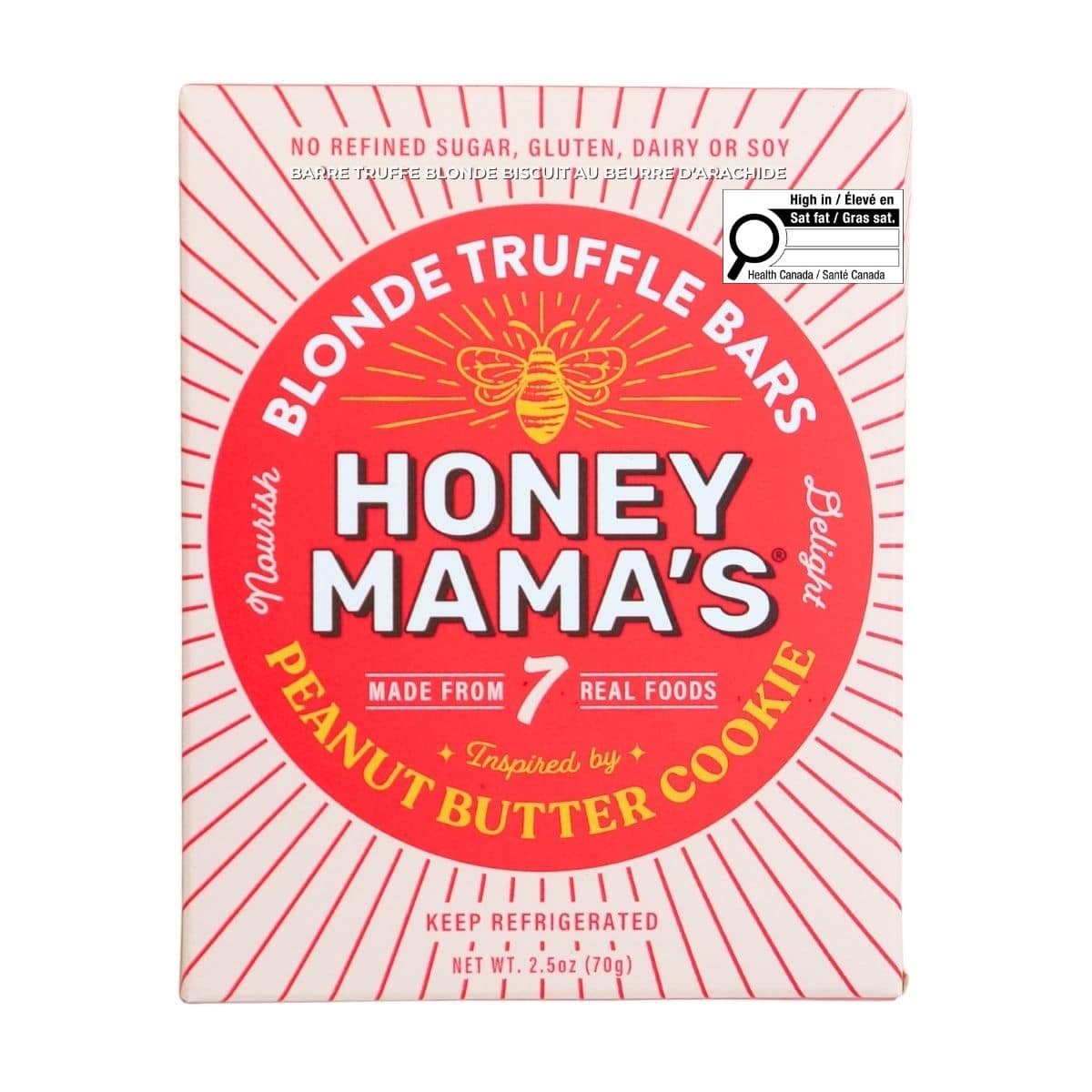 Honey Mama’s Gluten-Free Blonde Truffle Bars Peanut Butter Cookie, 70 g