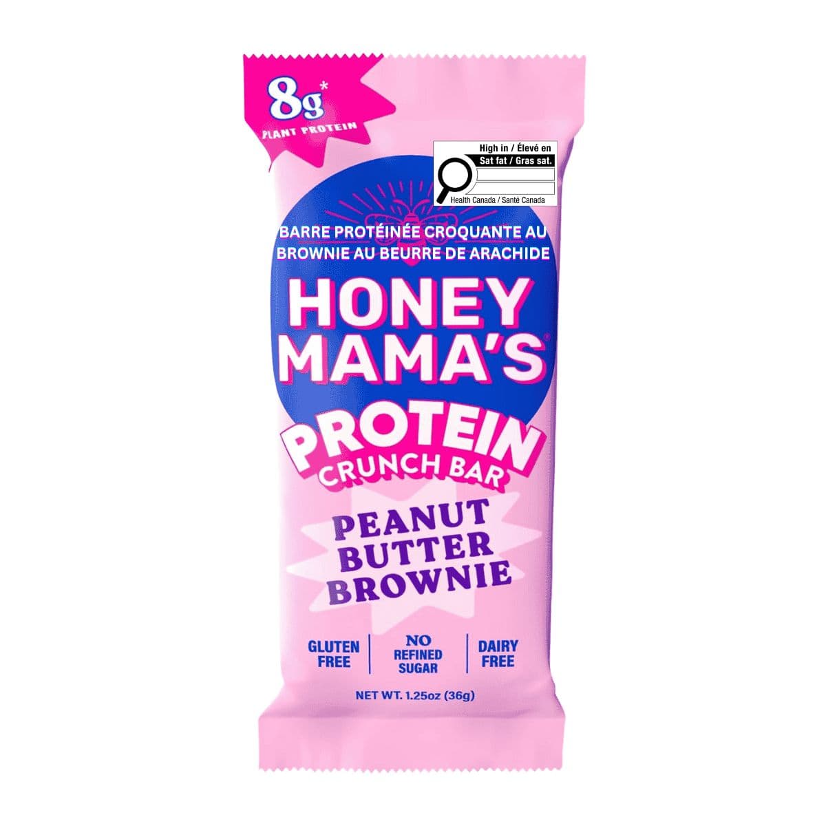 Honey Mama’s Gluten-Free Protein Crunch Bar Peanut Butter Brownie, 36g