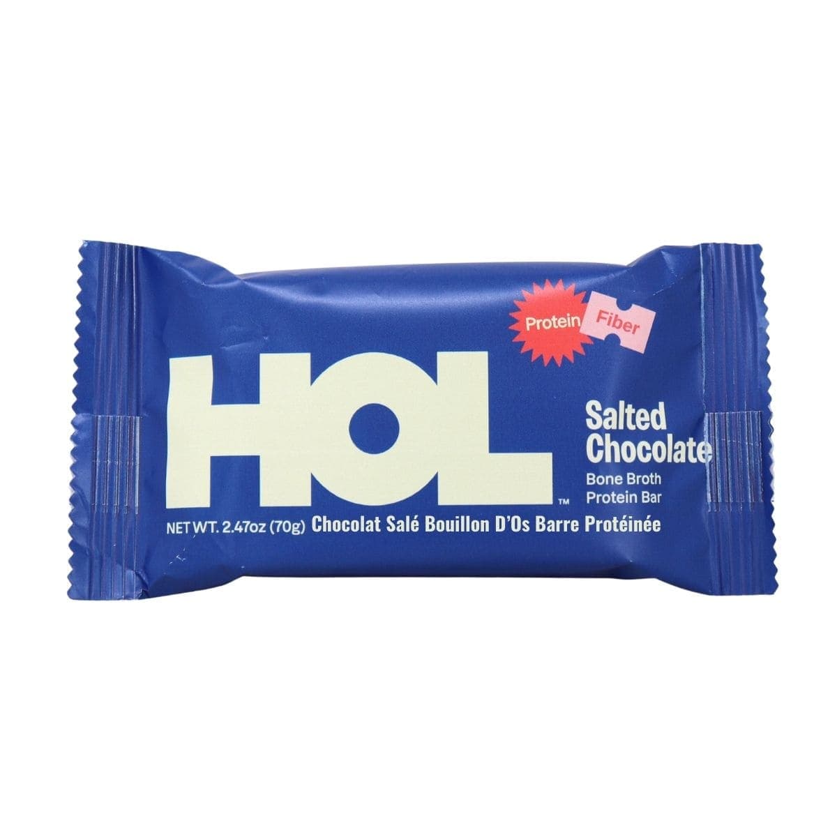 HOL Health Club Bone Broth Protein Bar Salted Chocolate, 70 g