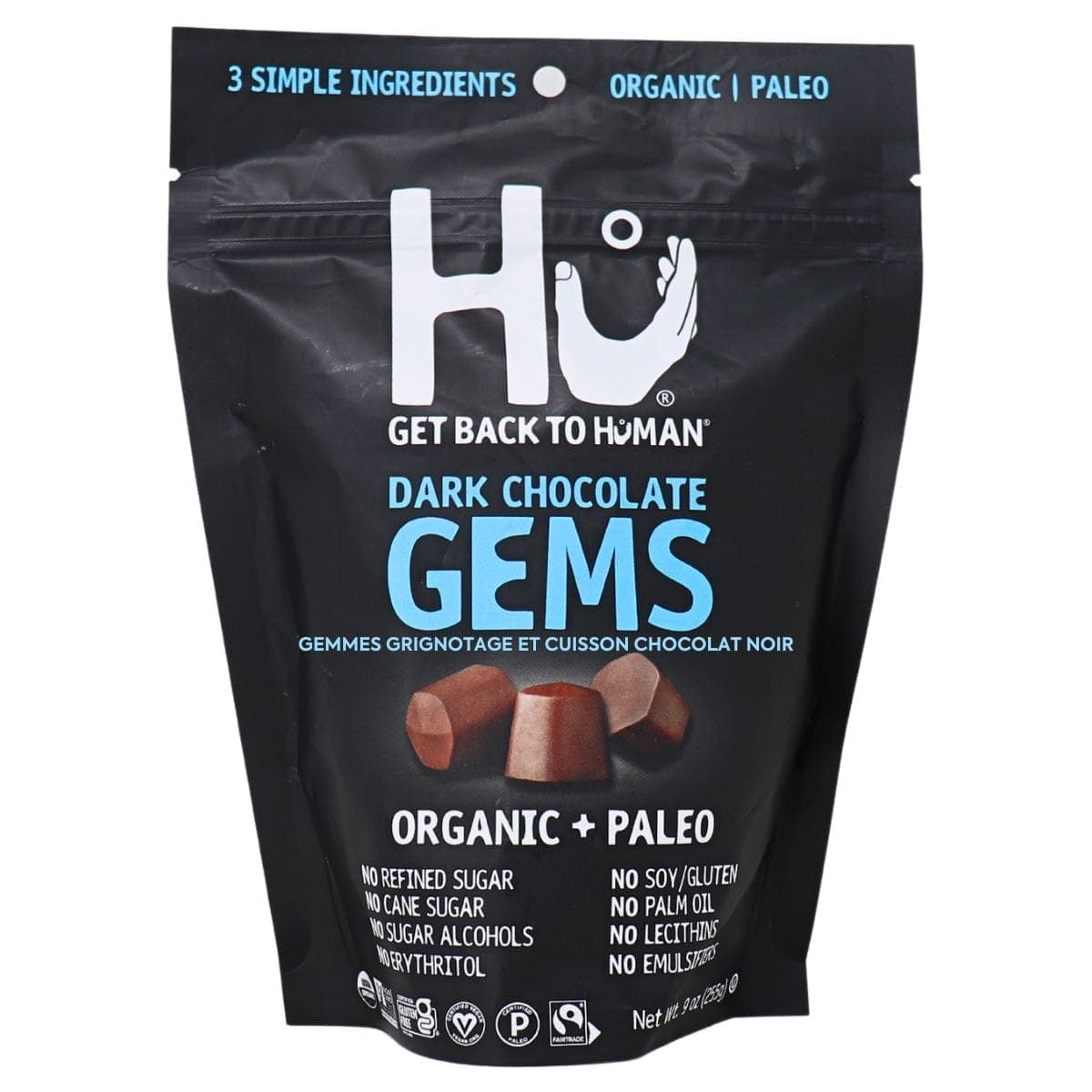 Hu Kitchen Gems, Snacking & Baking Dark Chocolate, 255g