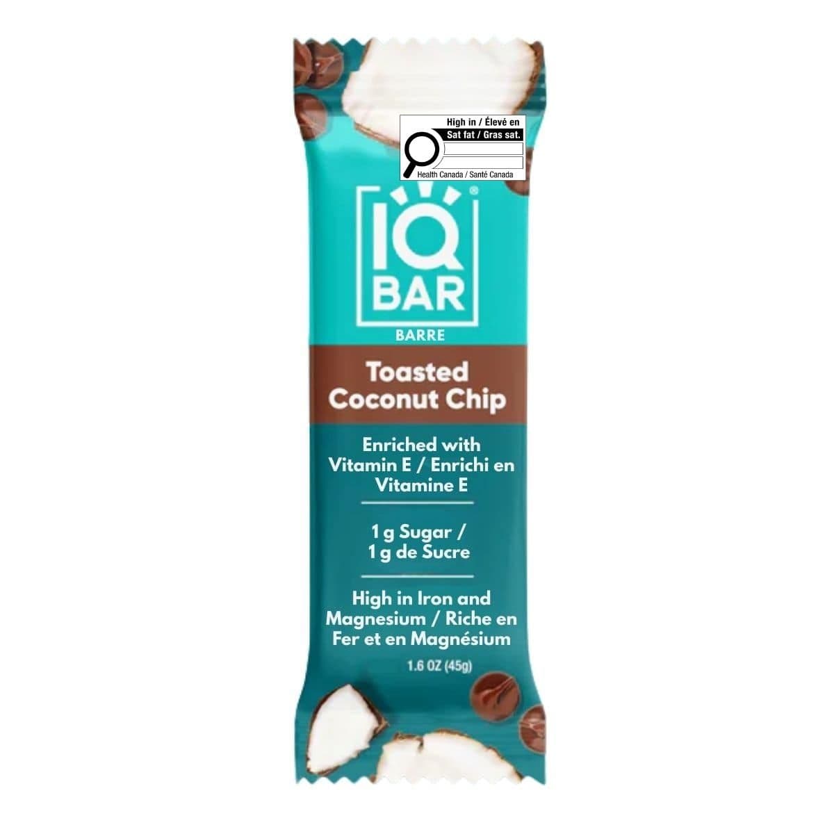 IQ Bar Toasted Coconut Chip, 45 g