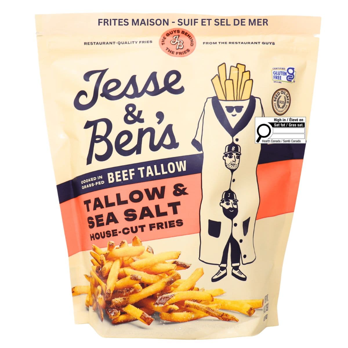 Jesse & Ben’s No Seed Oil Fries Tallow & Sea Salt, 397g