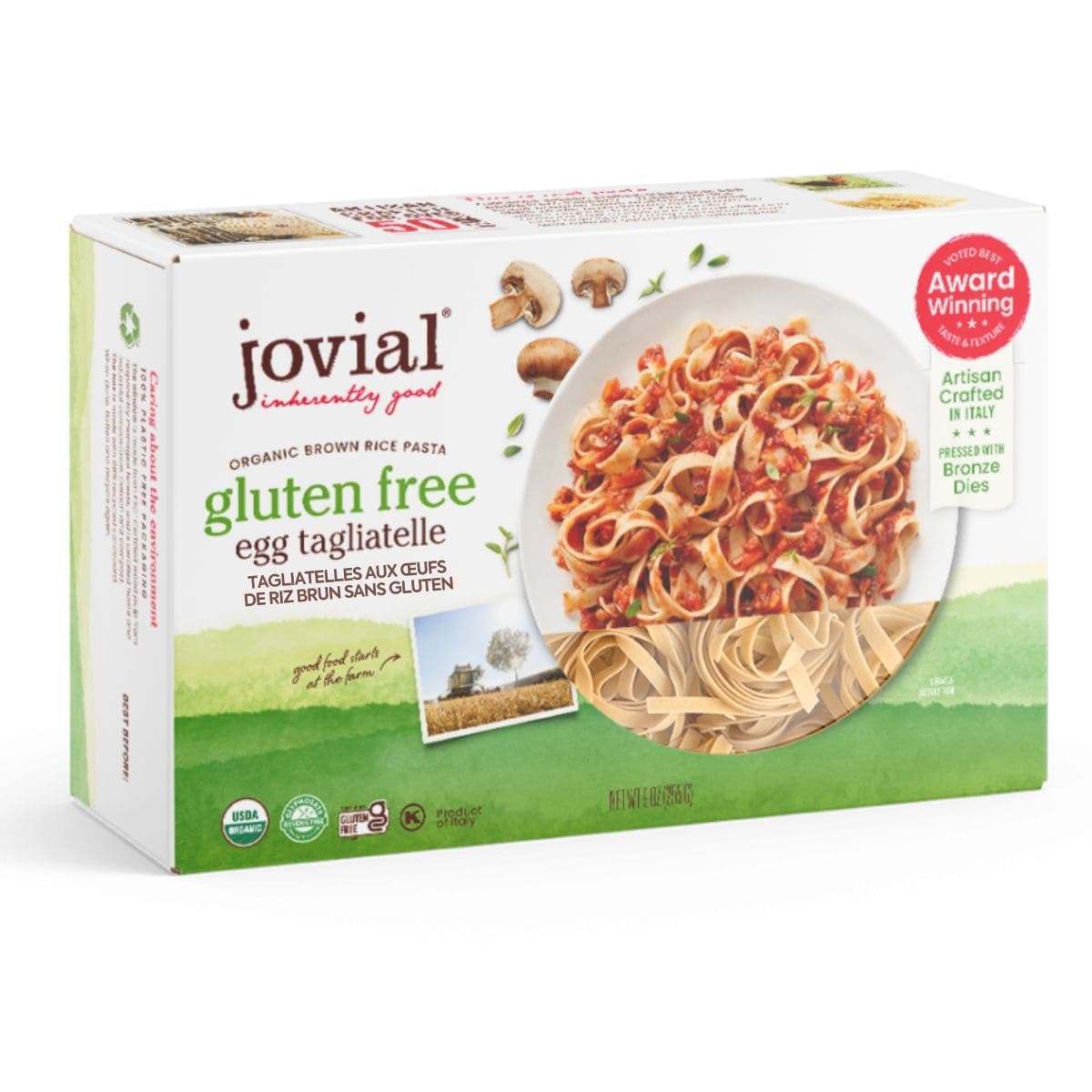 Jovial Gluten Free Organic Brown Rice Egg Tagliatelle, 255g