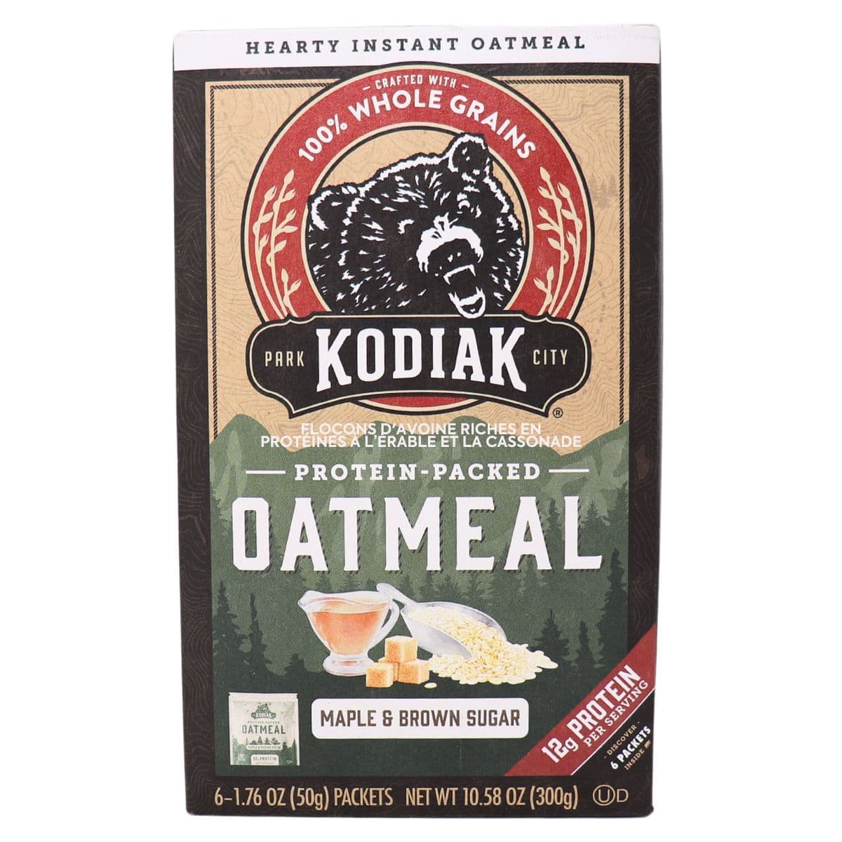 Kodiak Protein-Packed Maple & Brown Sugar Oatmeal, 6 Packets