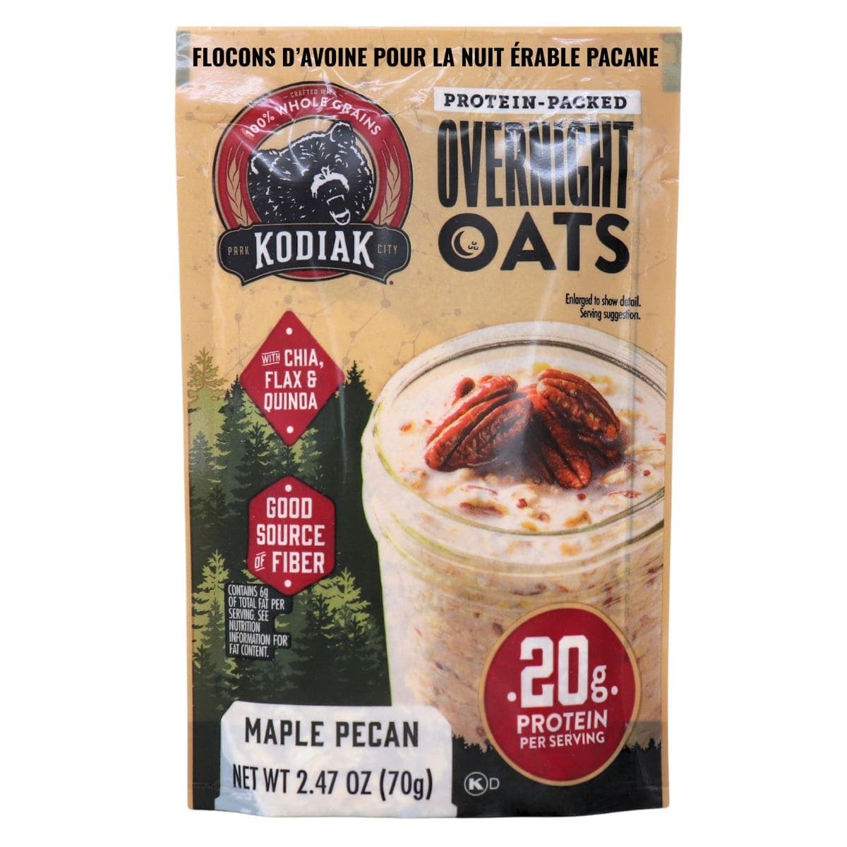 Kodiak Protein-Packed Overnight Oats Maple Pecan, 70 g