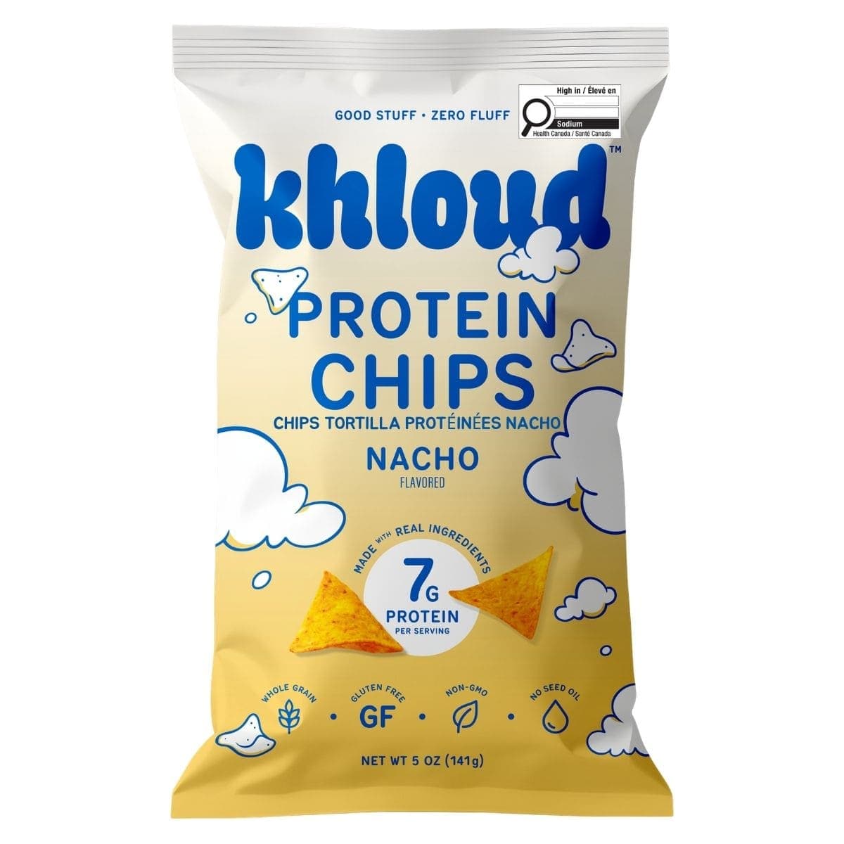 Khloud Protein Tortilla Chips Nacho, 141g