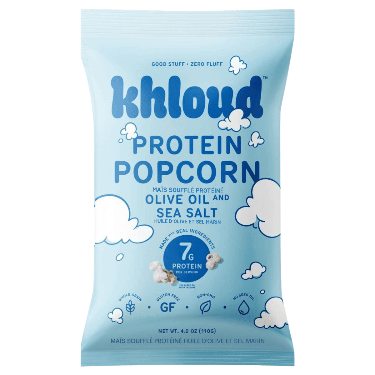 Khloud Protein Popcorn Olive Oil & Sea Salt, 110 g