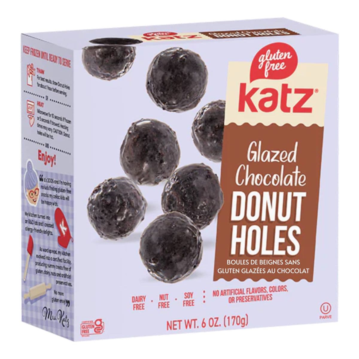 Katz Gluten-Free Donut Holes Chocolate Glazed, 170g