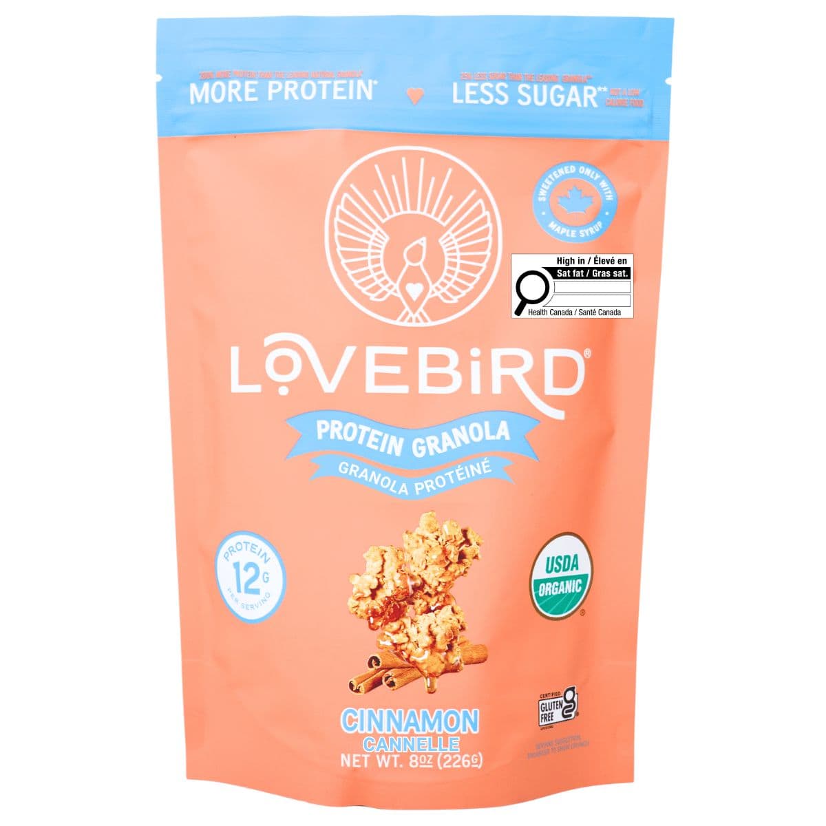 Lovebird Organic Protein Granola Cinnamon, 226 g