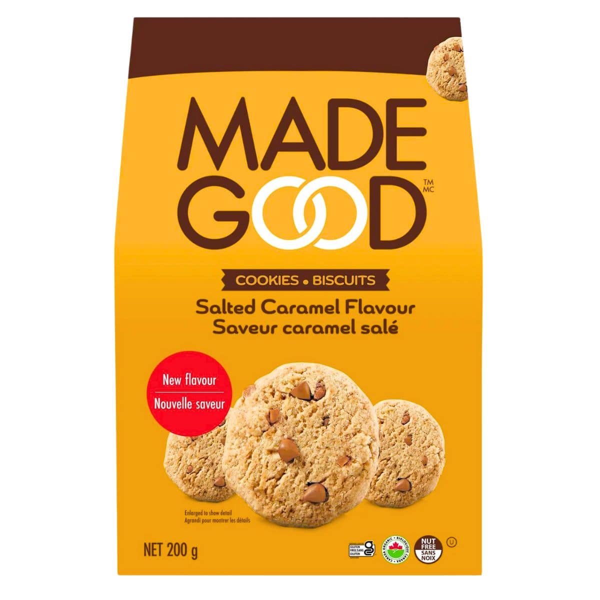 MadeGood Allergen Free Cookies Salted Caramel, 200g