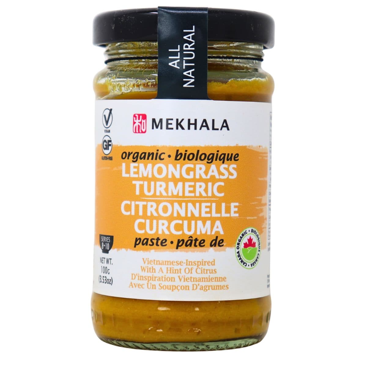 Mekhala Organic Vegan Lemongrass Turmeric Paste, 100g