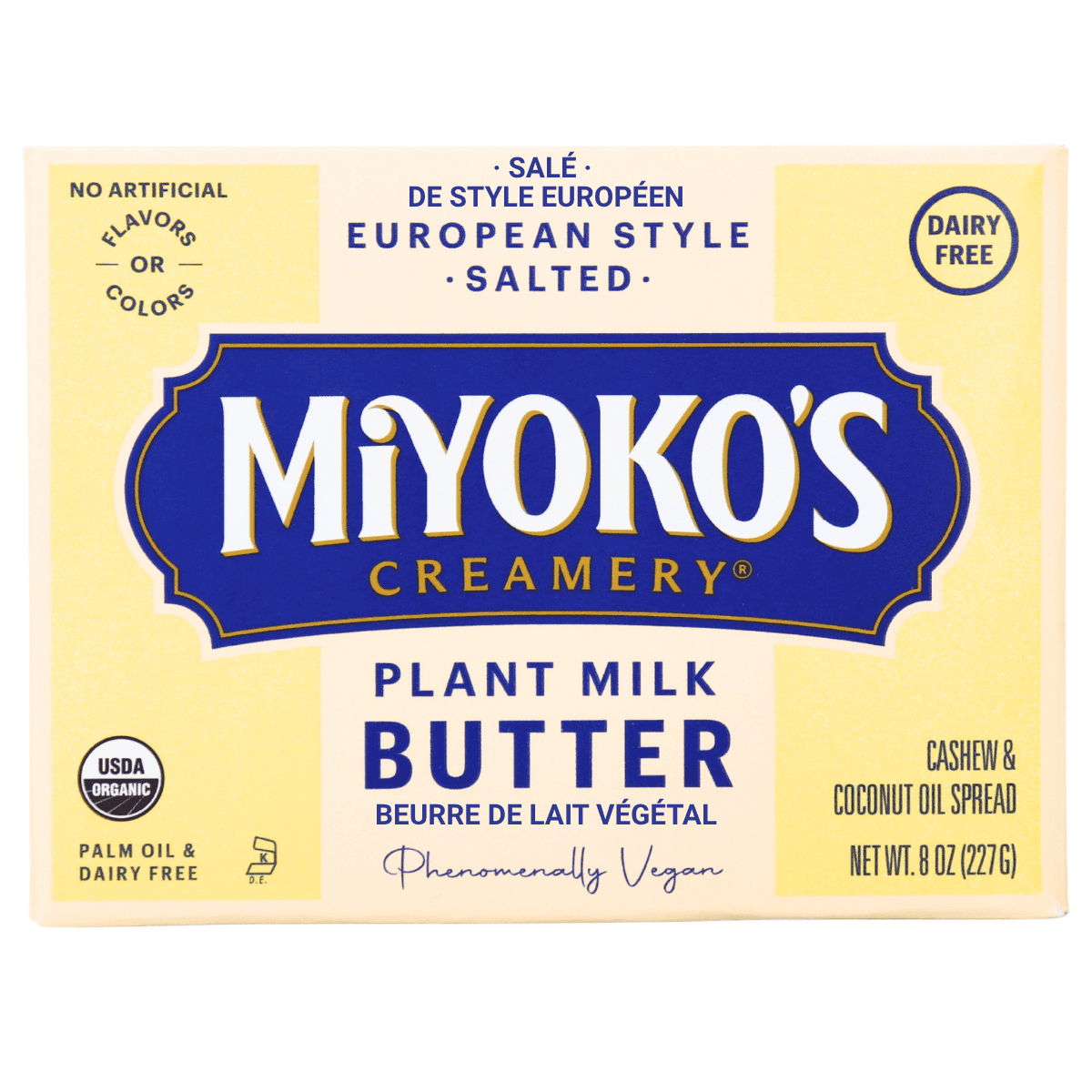 Miyoko’s Creamery European-Style Plant Milk Butter Salted, 227 g