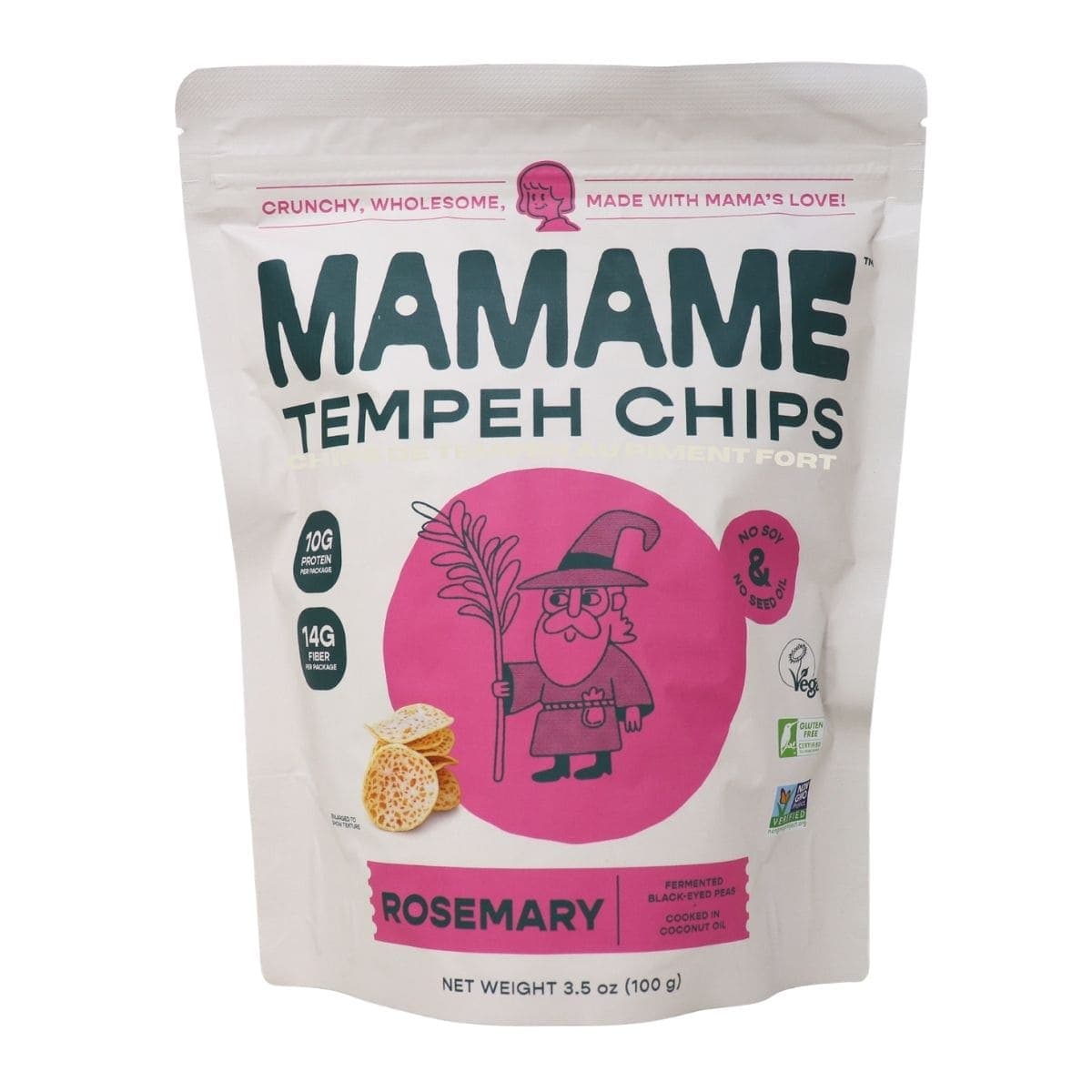Mamame Gluten-Free Tempeh Chips Rosemary, 100g