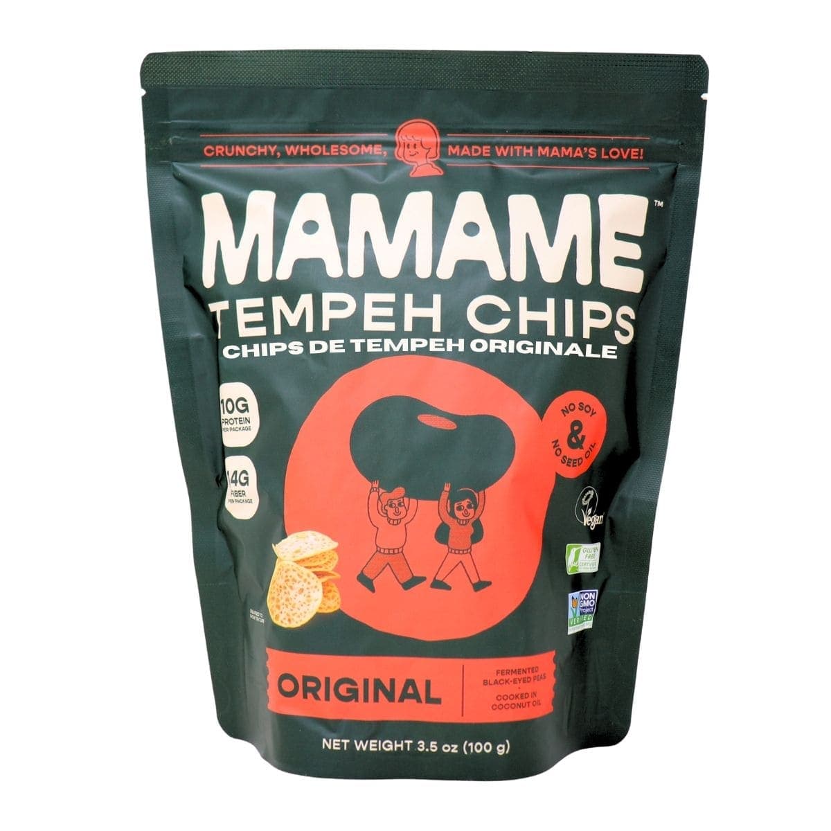 Mamame Gluten-Free Tempeh Chips Original, 100g