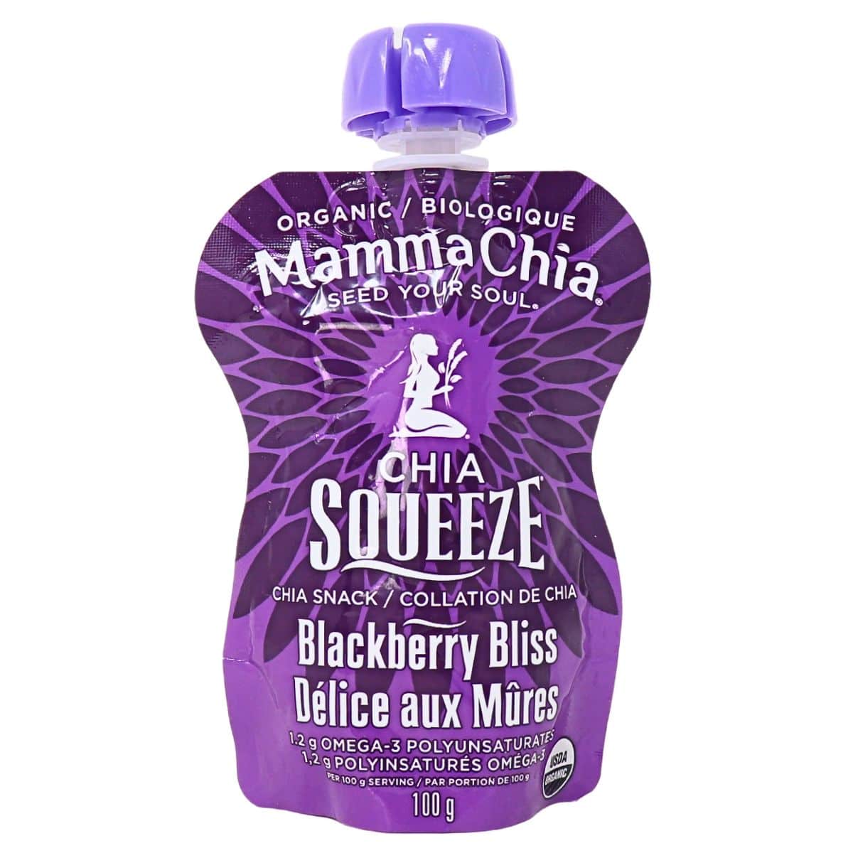 Mamma Chia Organic Chia Squeeze Blackberry Bliss, 100g