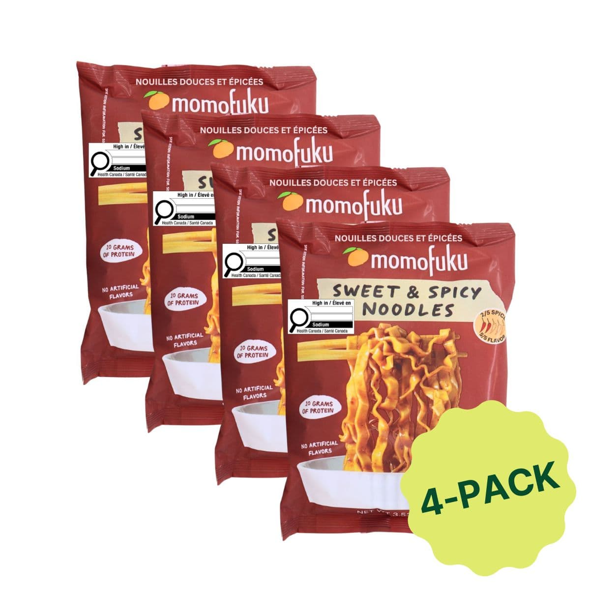 Momofuku Noodles Sweet & Spicy Noodles, 4 Packets