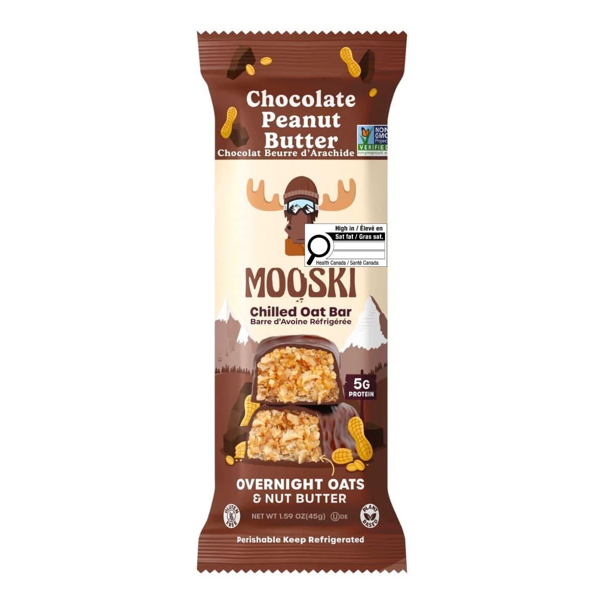 Mooski Chilled Oat Bar Chocolate Peanut Butter, 45 g