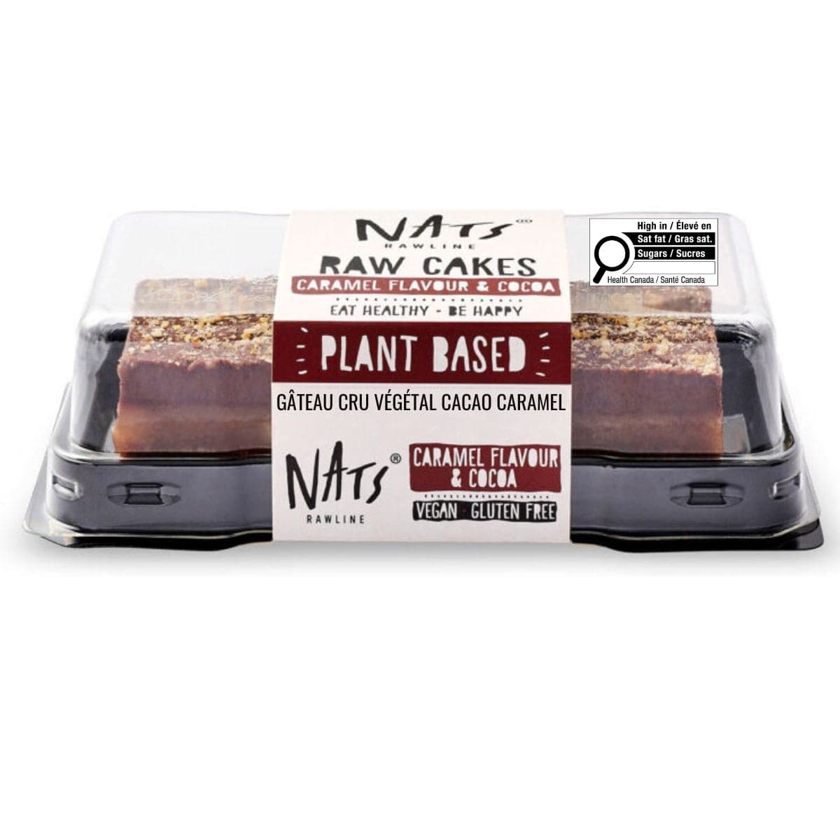 Nats Rawline Plant-Based Raw Cakes Caramel Cocoa, 130 g