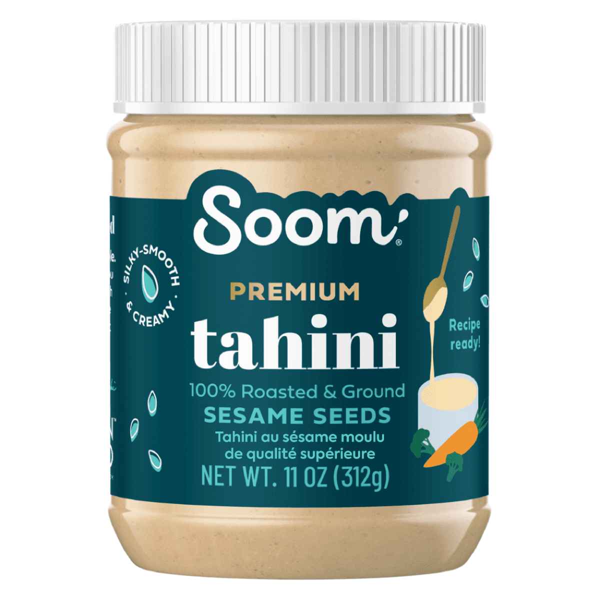 Soom Foods Premium Pure Ground Sesame Tahini, 312g