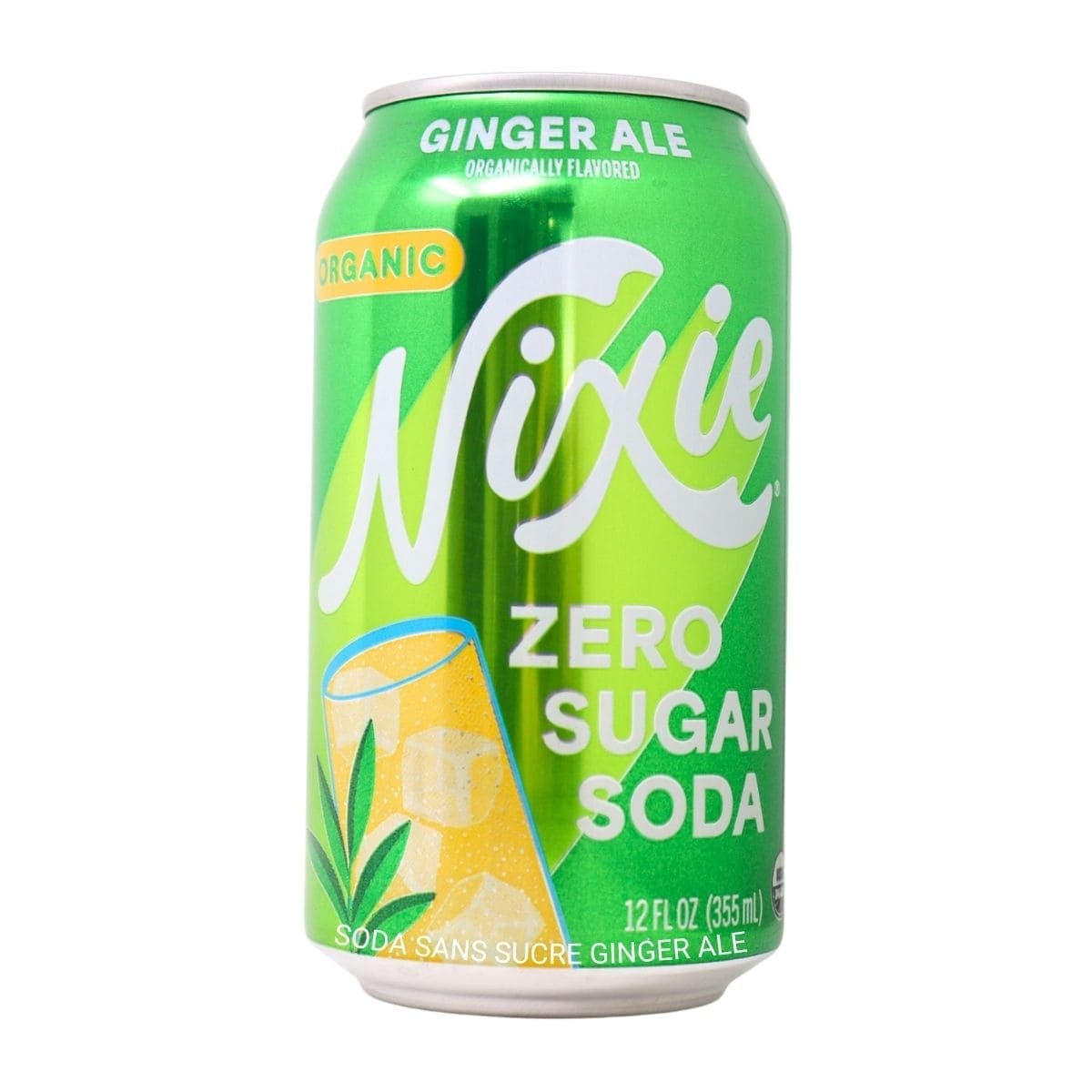 Nixie Organic Zero Sugar Soda Ginger Ale, 355 mL