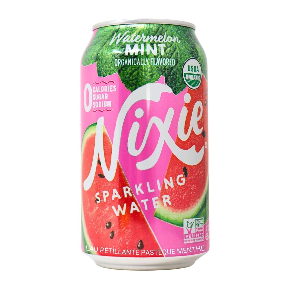 Nixie Organic Sparkling Water Watermelon Mint, 355 mL