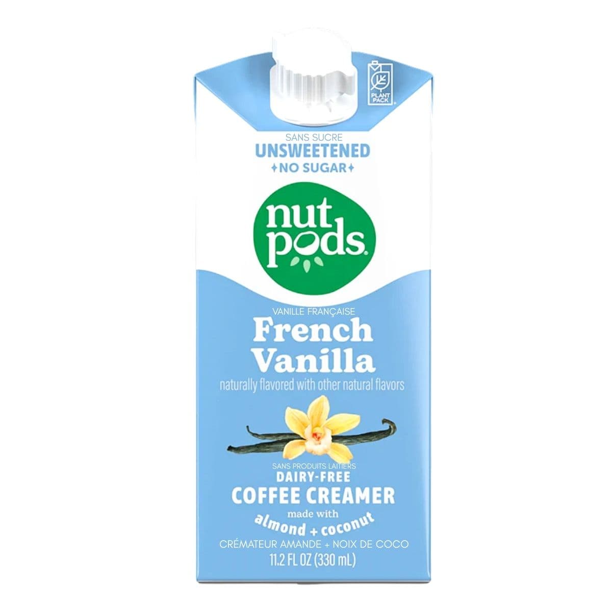 Nutpods Unsweetened & Dairy-Free Almond + Coconut Creamer French Vanilla, 330mL