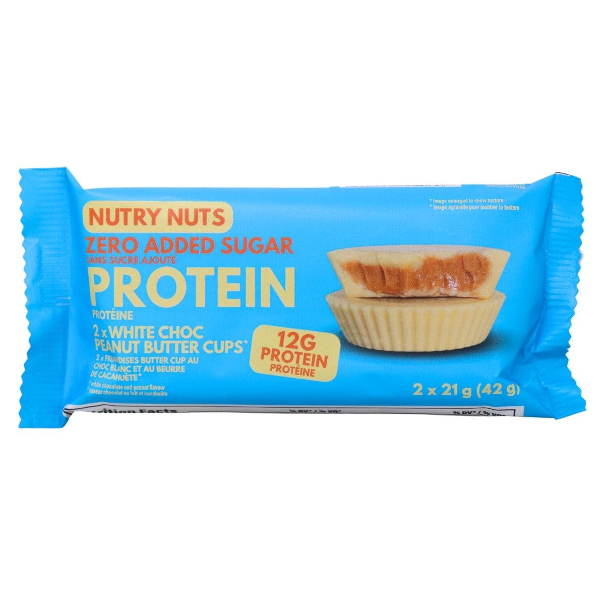 Nutry Nuts Zero Added Sugar Protein White Choc Peanut Butter Cups, 2 cups