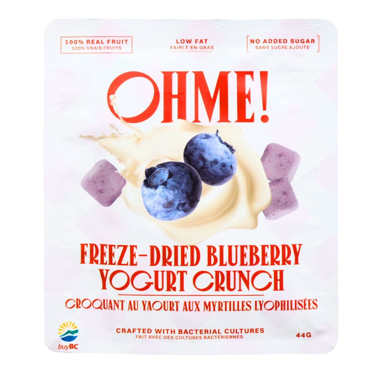 OHME! No Added Sugar Freeze Dried Yogurt Crunch Blueberry, 44g