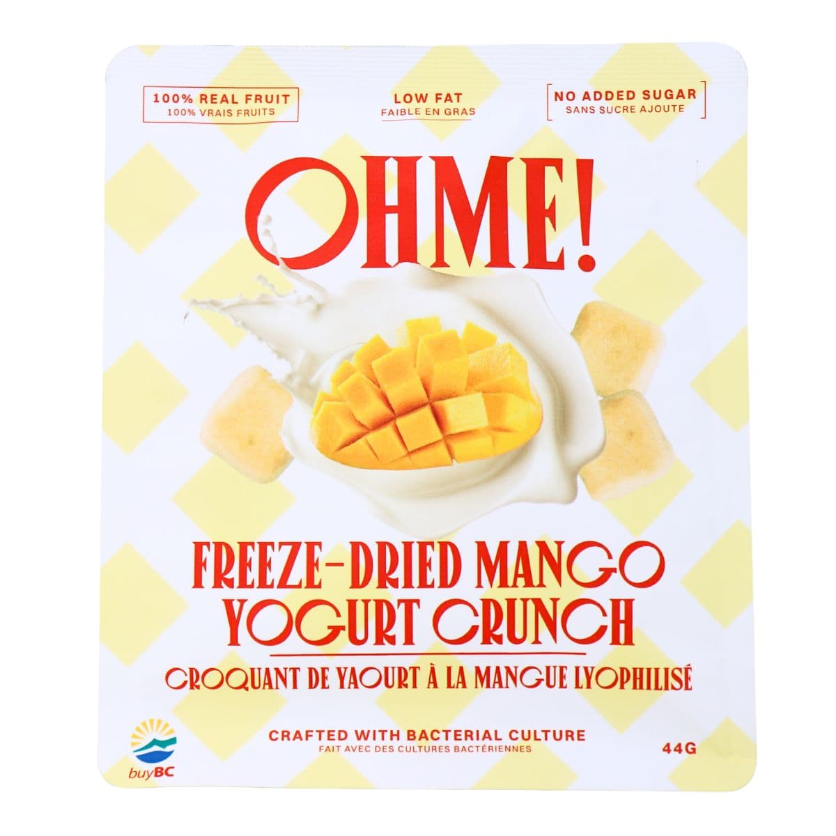 OHME! No Added Sugar Freeze-Dried Yogurt Crunch Mango, 44g