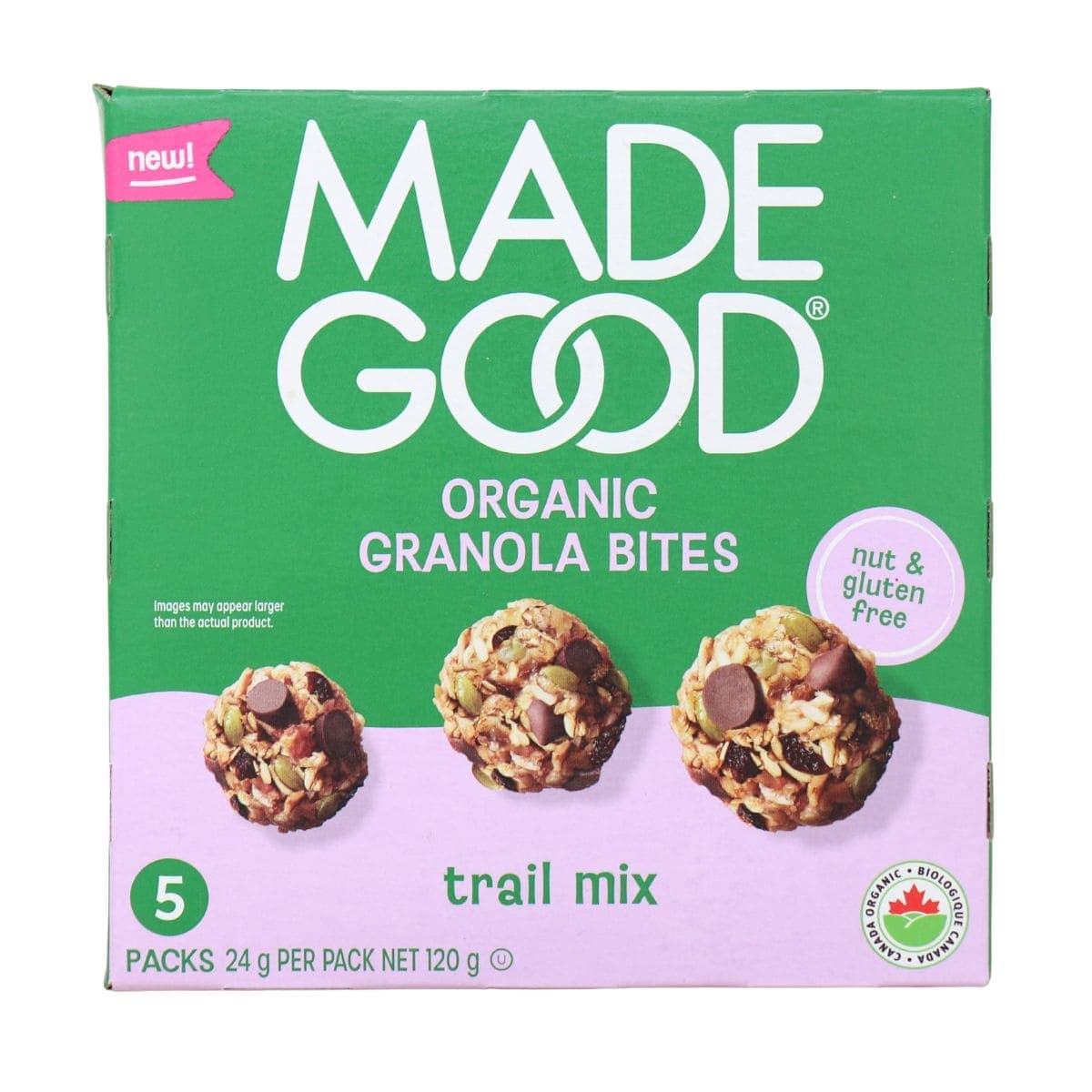 MadeGood Organic Granola Bites Trail Mix, 5 Packs