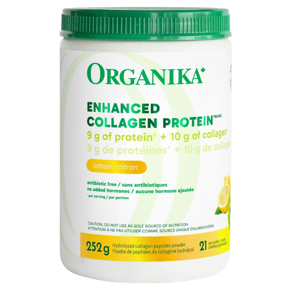 Organika Enhanced Collagen Protein Lemon, 252g