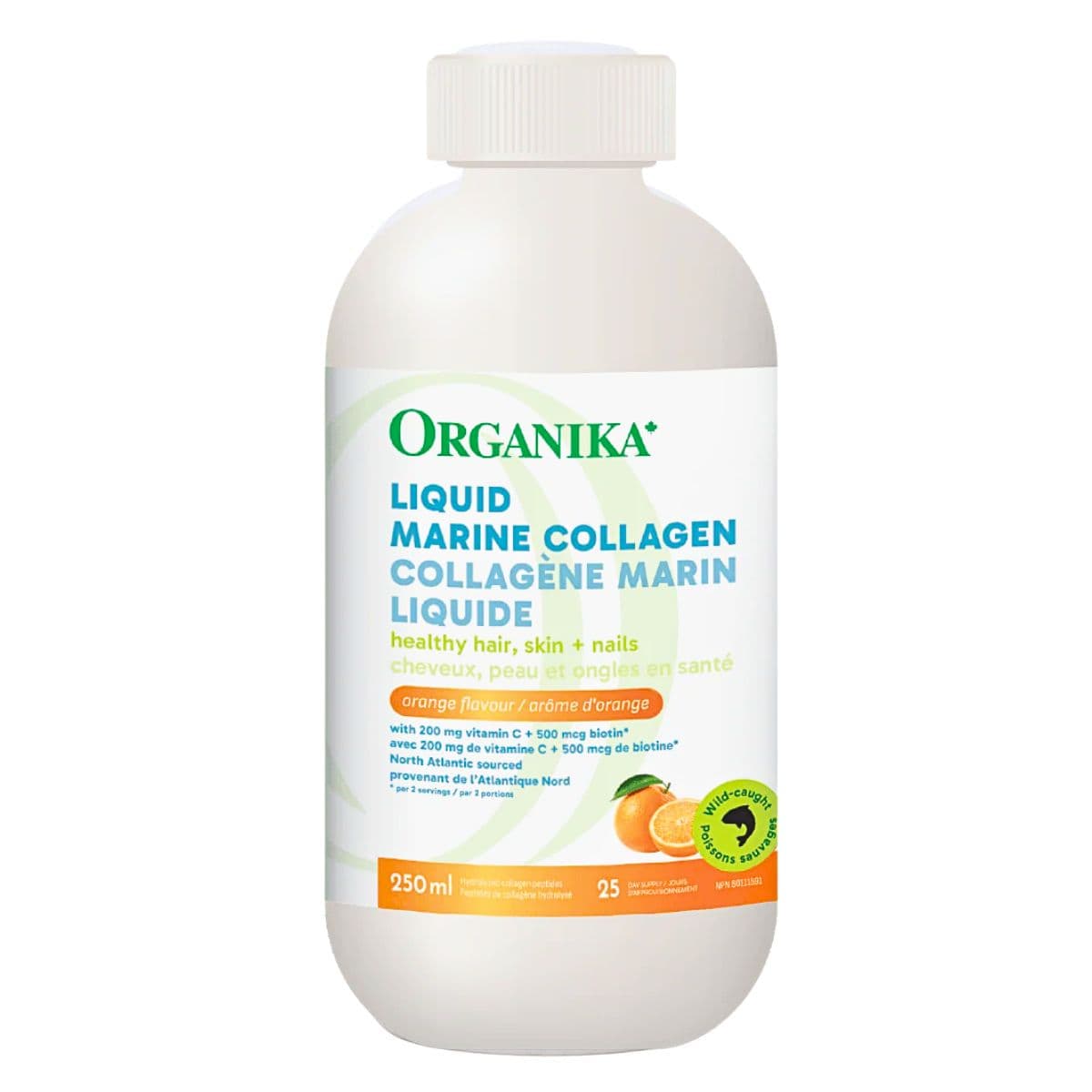 Organika Liquid Marine Collagen With Vitamin C & Biotin Orange Flavour, 250mL