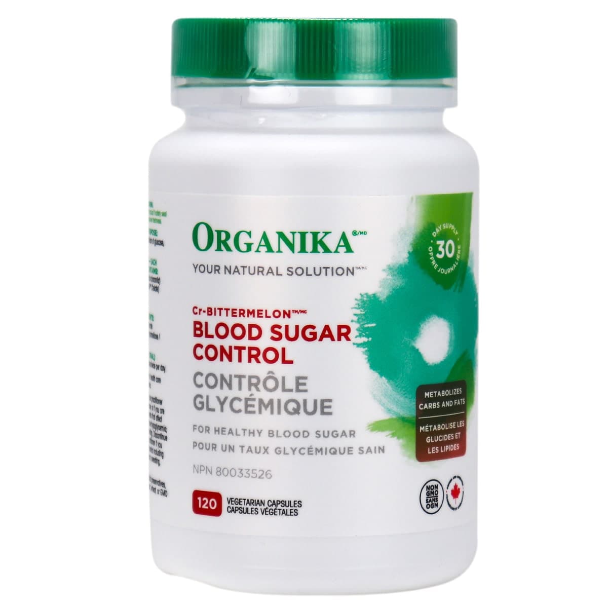 Organika Blood Sugar Control With Chromium & Bitter Melon, 120 Capsules