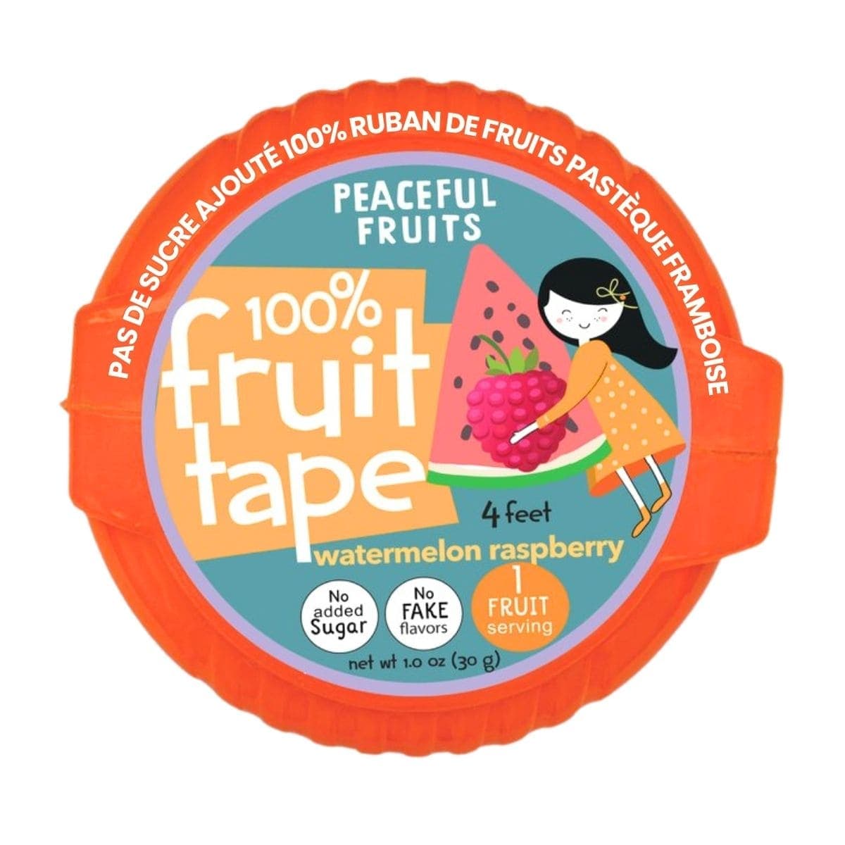 Peaceful Fruits No Added Sugar 100% Fruit Tape Watermelon Raspberry, 30g
