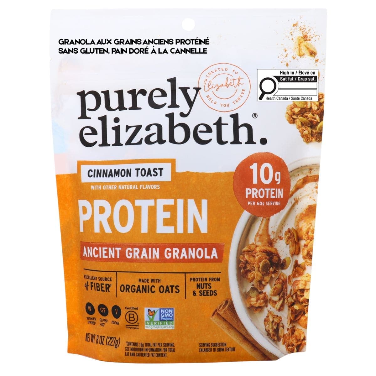 Purely Elizabeth Protein Ancient Grain Granola Cinnamon Toast, 227g