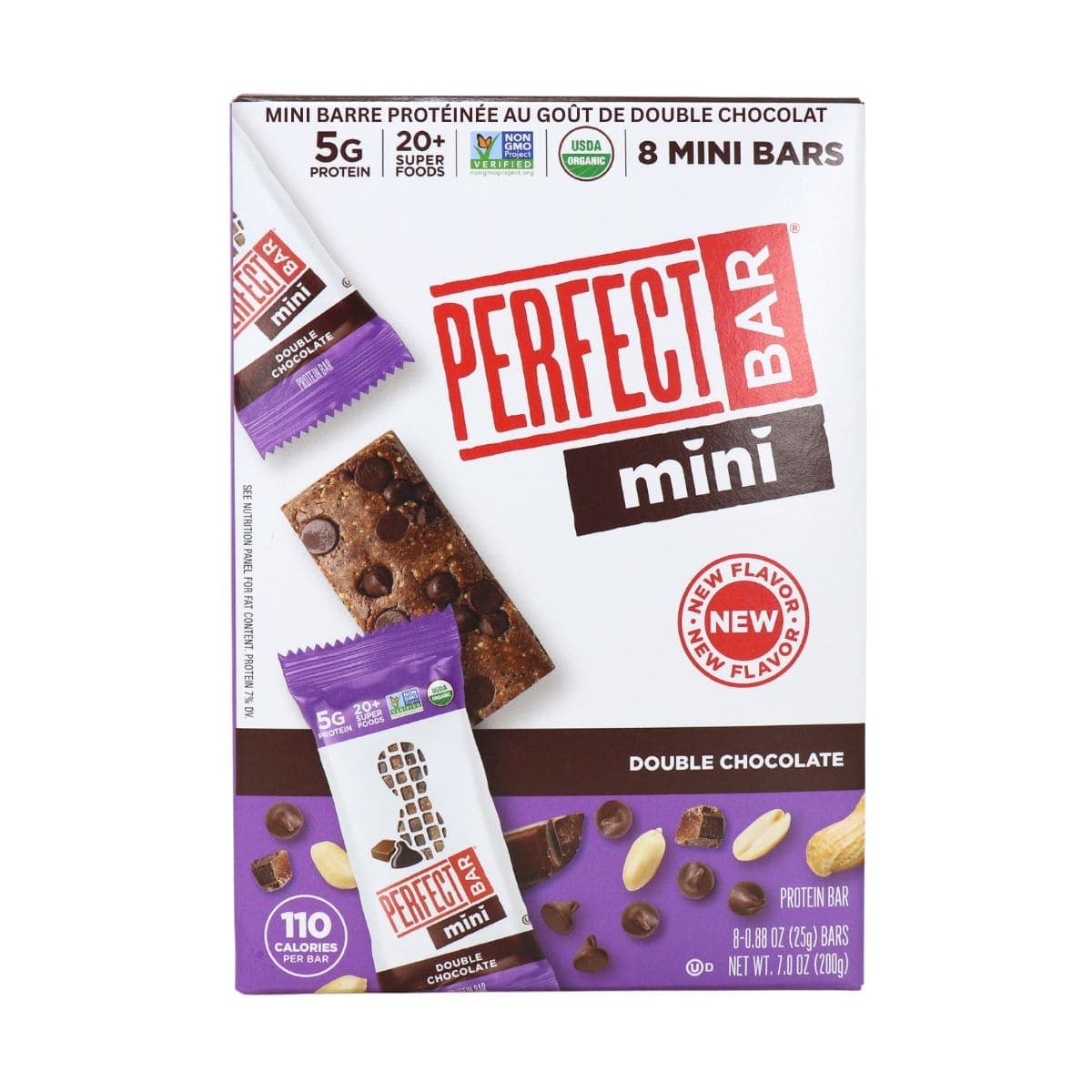 Perfect Bar Mini Protein Bar Double Chocolate, 8 Pack