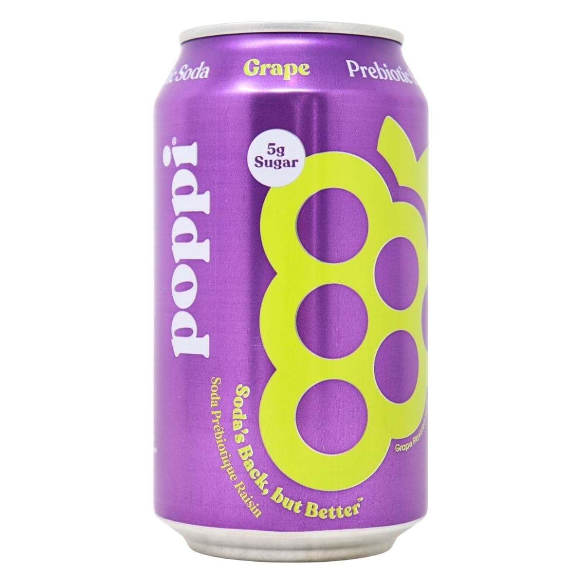 Poppi Prebiotic Soda Grape, 355ml