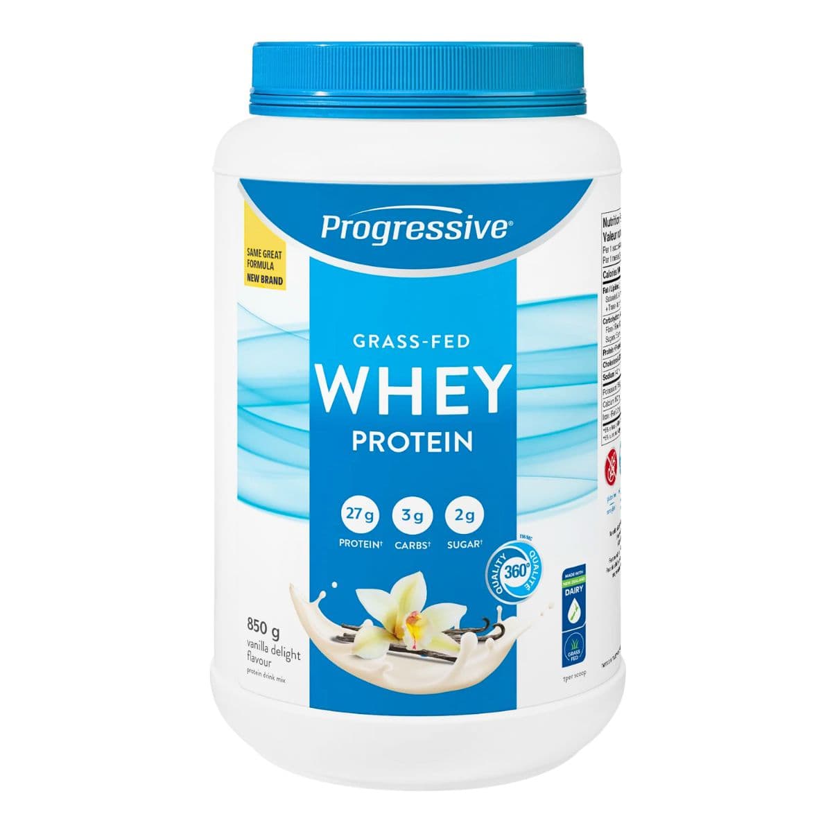 Progressive Grass Fed Whey Protein Vanilla Delight, 850g