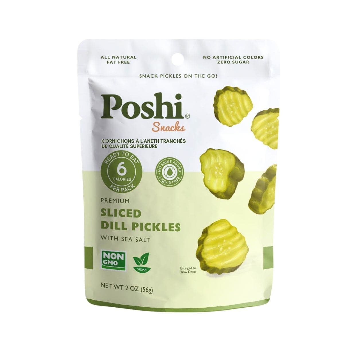 Poshi Premium Sliced Dill Pickles, 56g