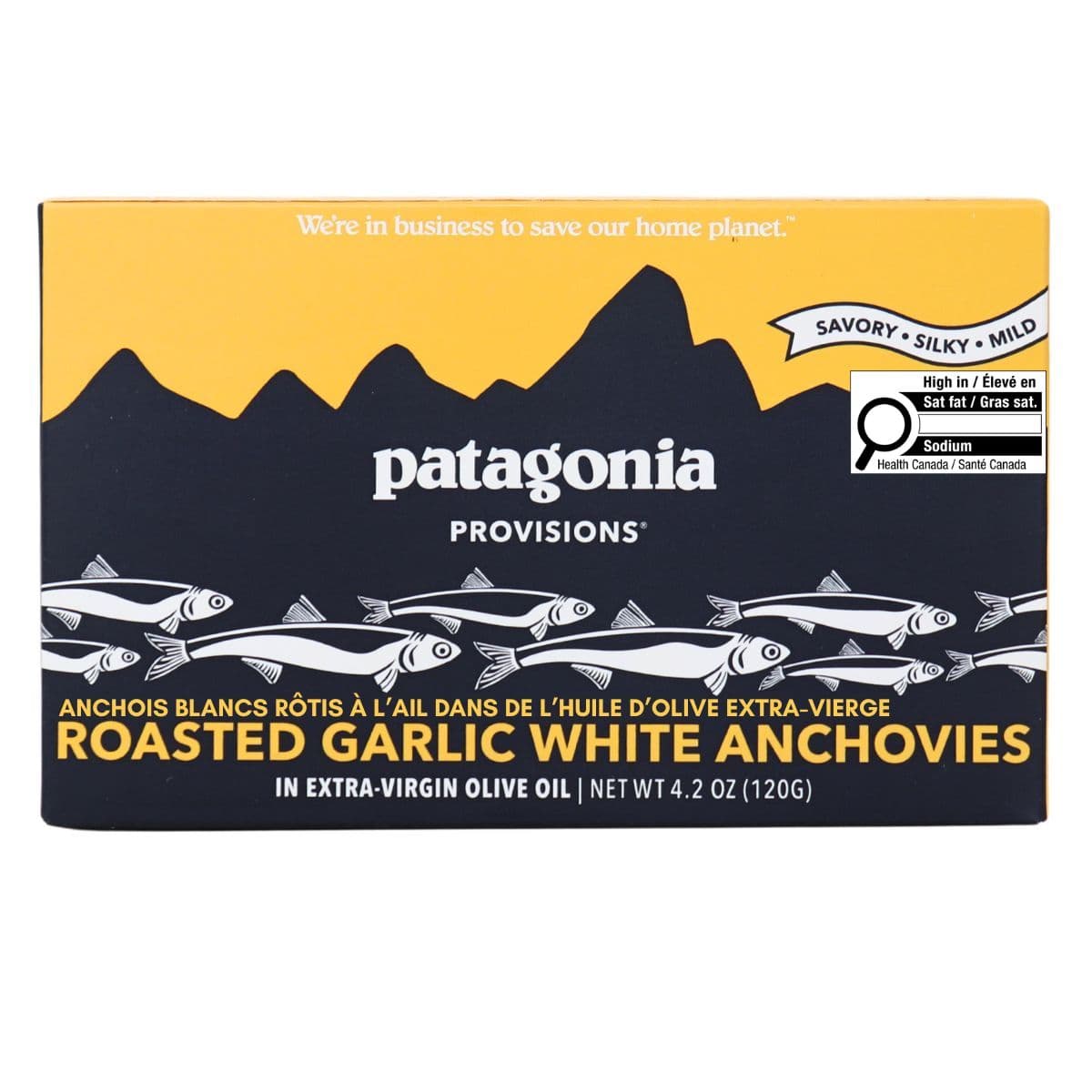 Patagonia Provisions Roasted Garlic White Anchovies in Extra-Virgin Olive Oil, 120 g