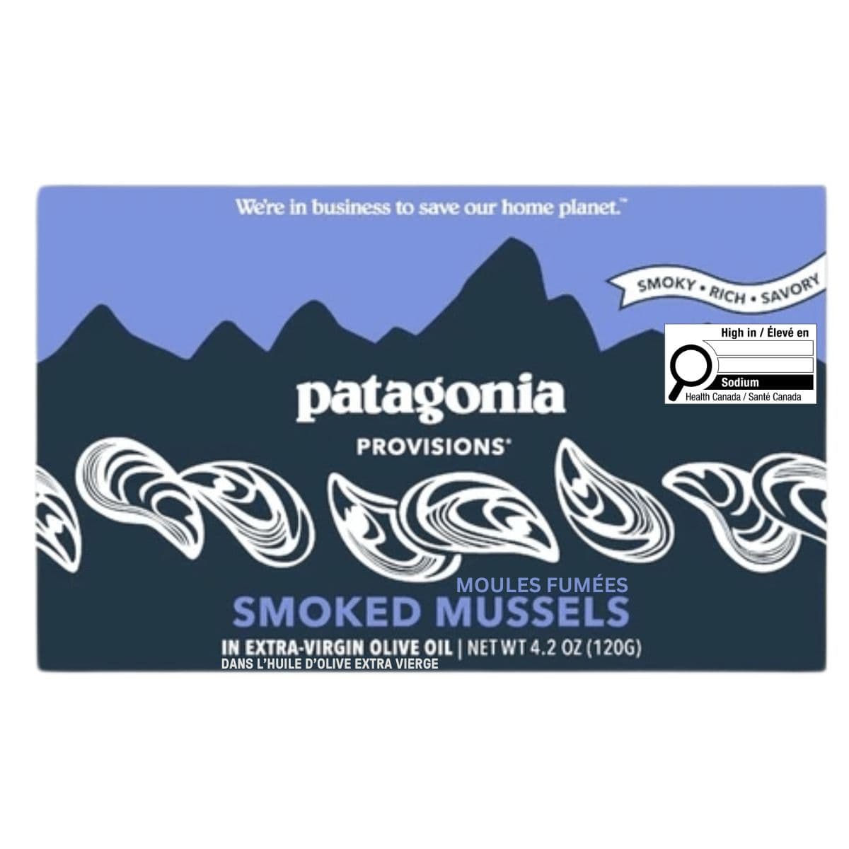 Patagonia Provisions Smoked Mussels in Extra-Virgin Olive Oil, 120 g
