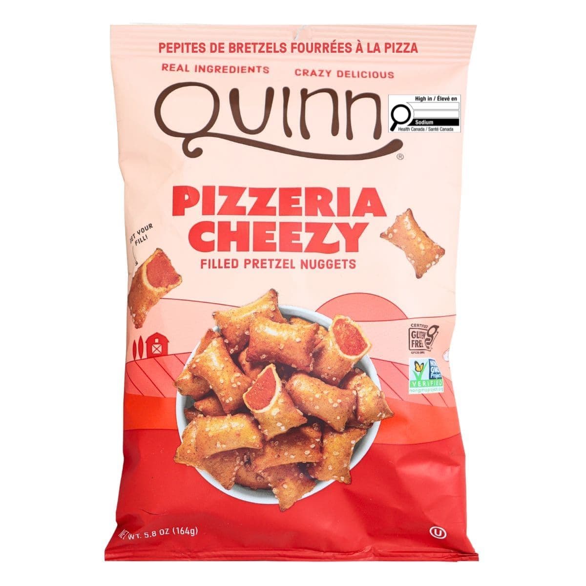 Quinn Pizzeria Cheezy Filled Gluten-Free Pretzel Nuggets, 164g