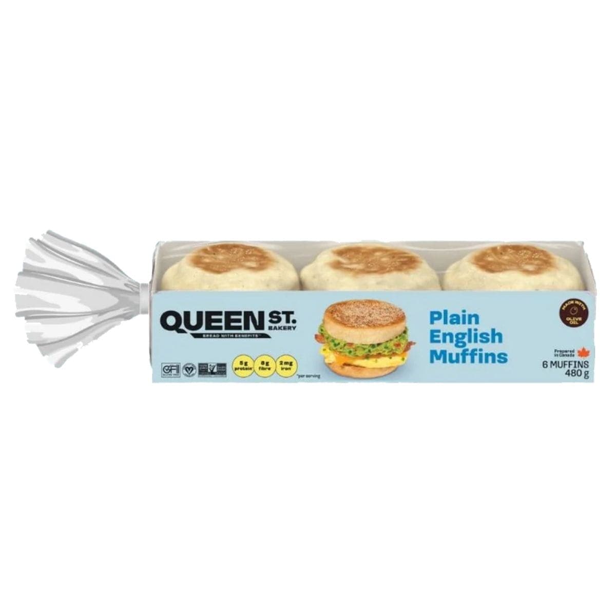 Queen St. Bakery Gluten-Free Plain English Muffins, 6 Muffins