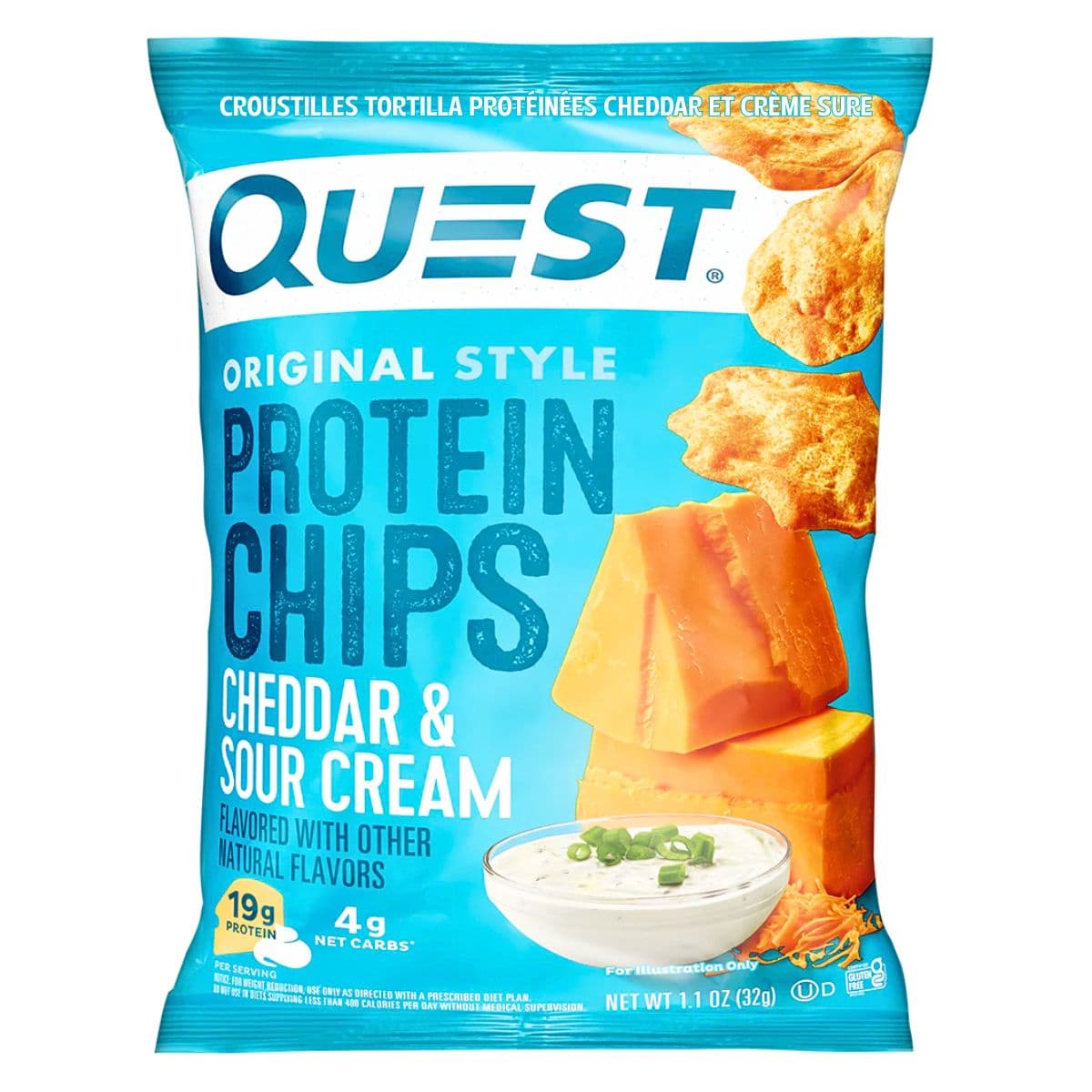 Quest Protein Tortilla Chips Cheddar & Sour Cream, 32g