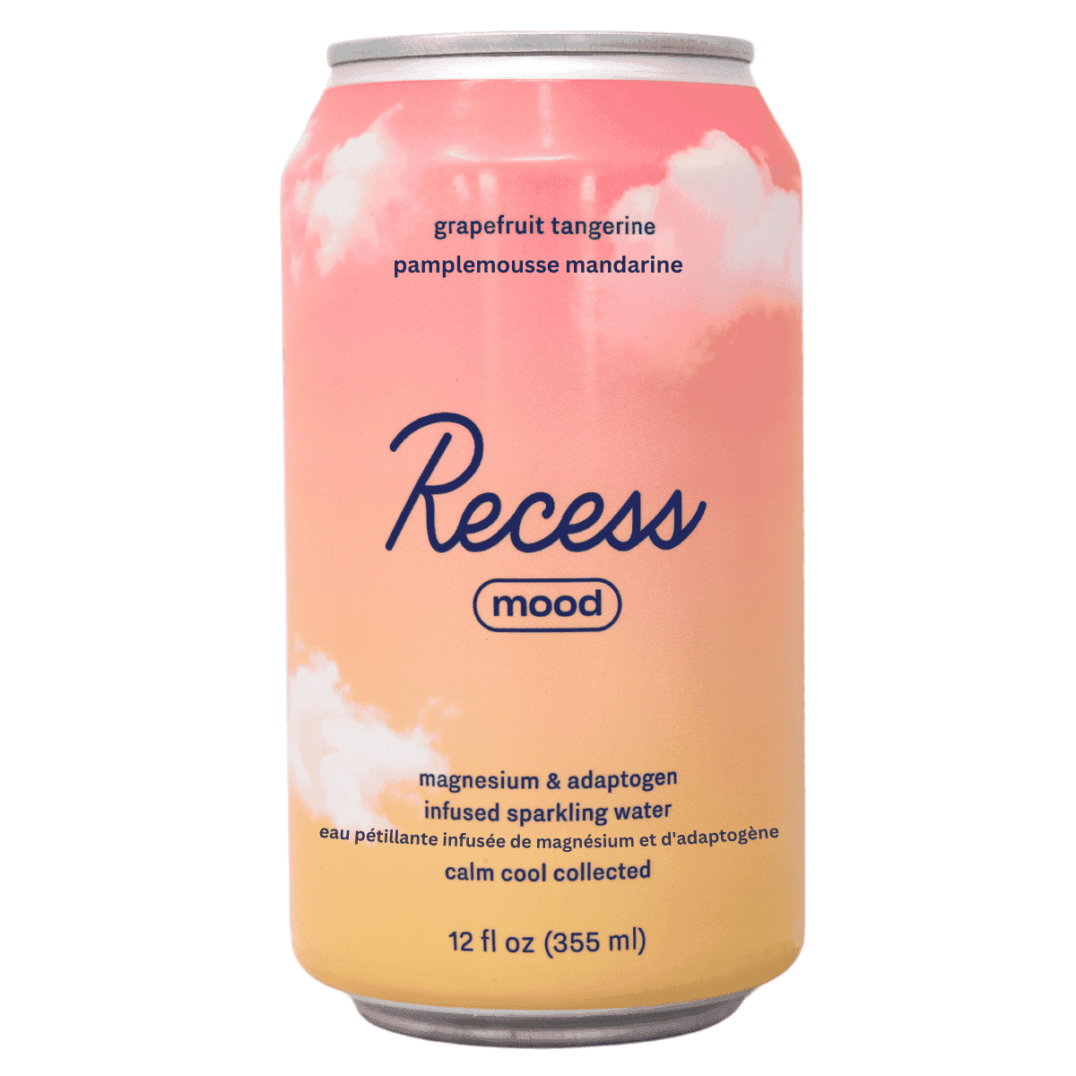 Recess Magnesium Infused Mood Sparkling Water Grapefruit Tangerine, 355mL
