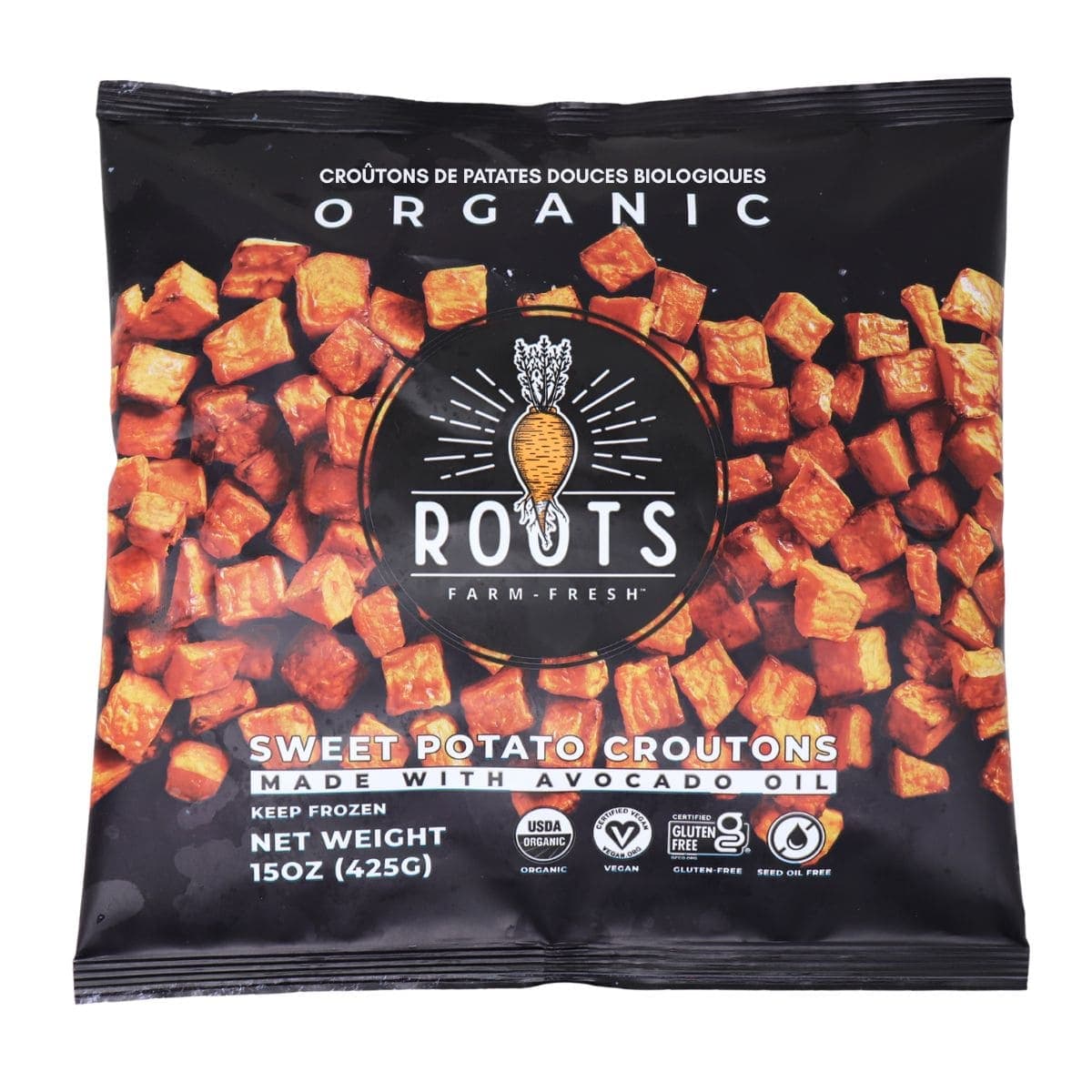 Roots Farm Fresh Organic Sweet Potato Croutons, 425g