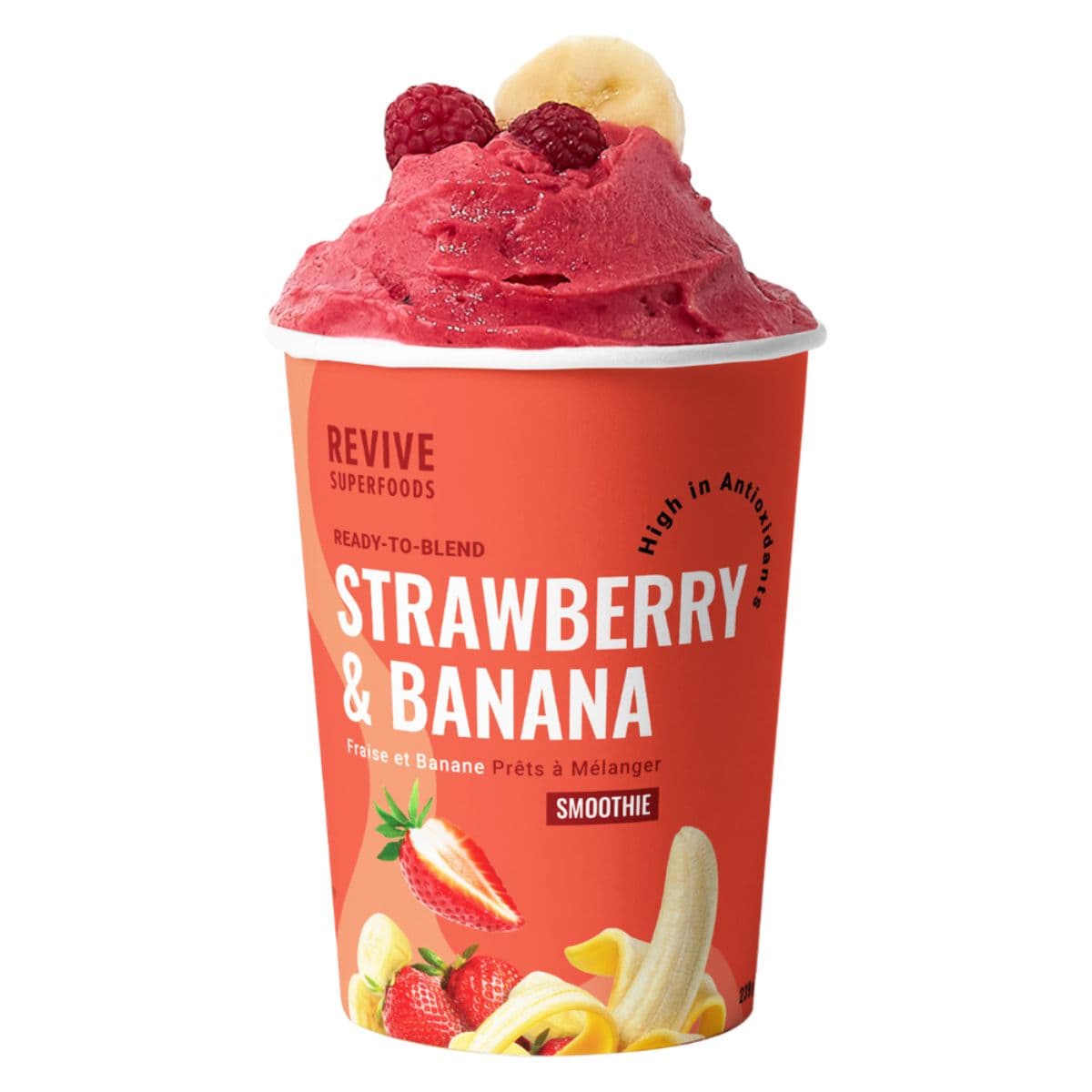 Revive Superfoods Ready To Blend Smoothie Cup Strawberry & Banana, 239 g