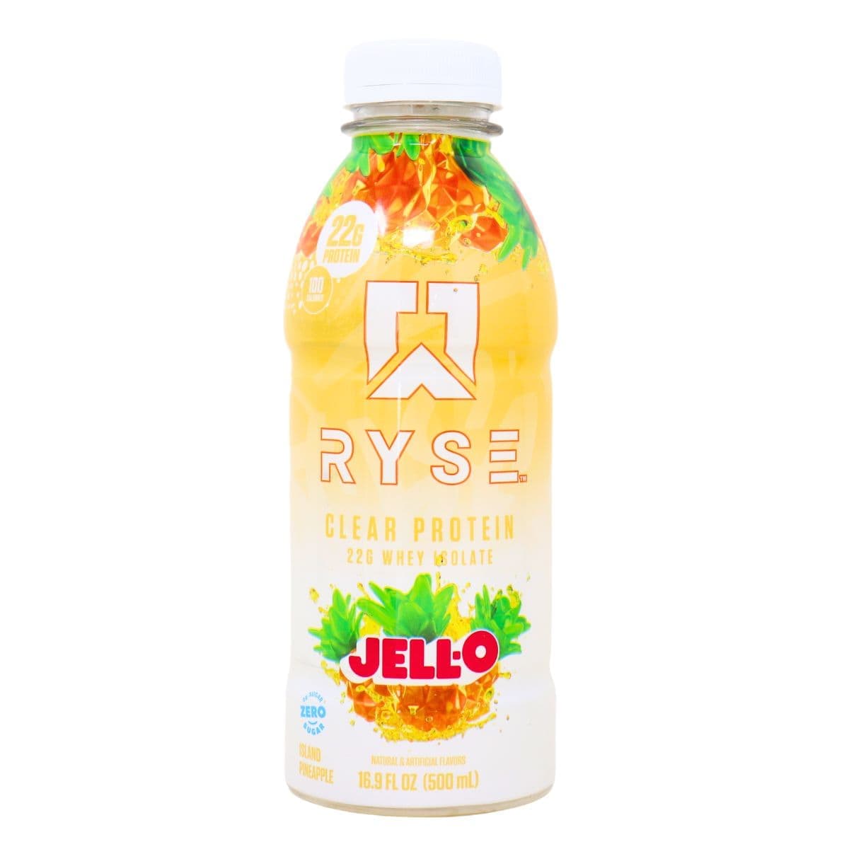 RYSE Clear Protein Drink Jello-O Island Pineapple, 500mL
