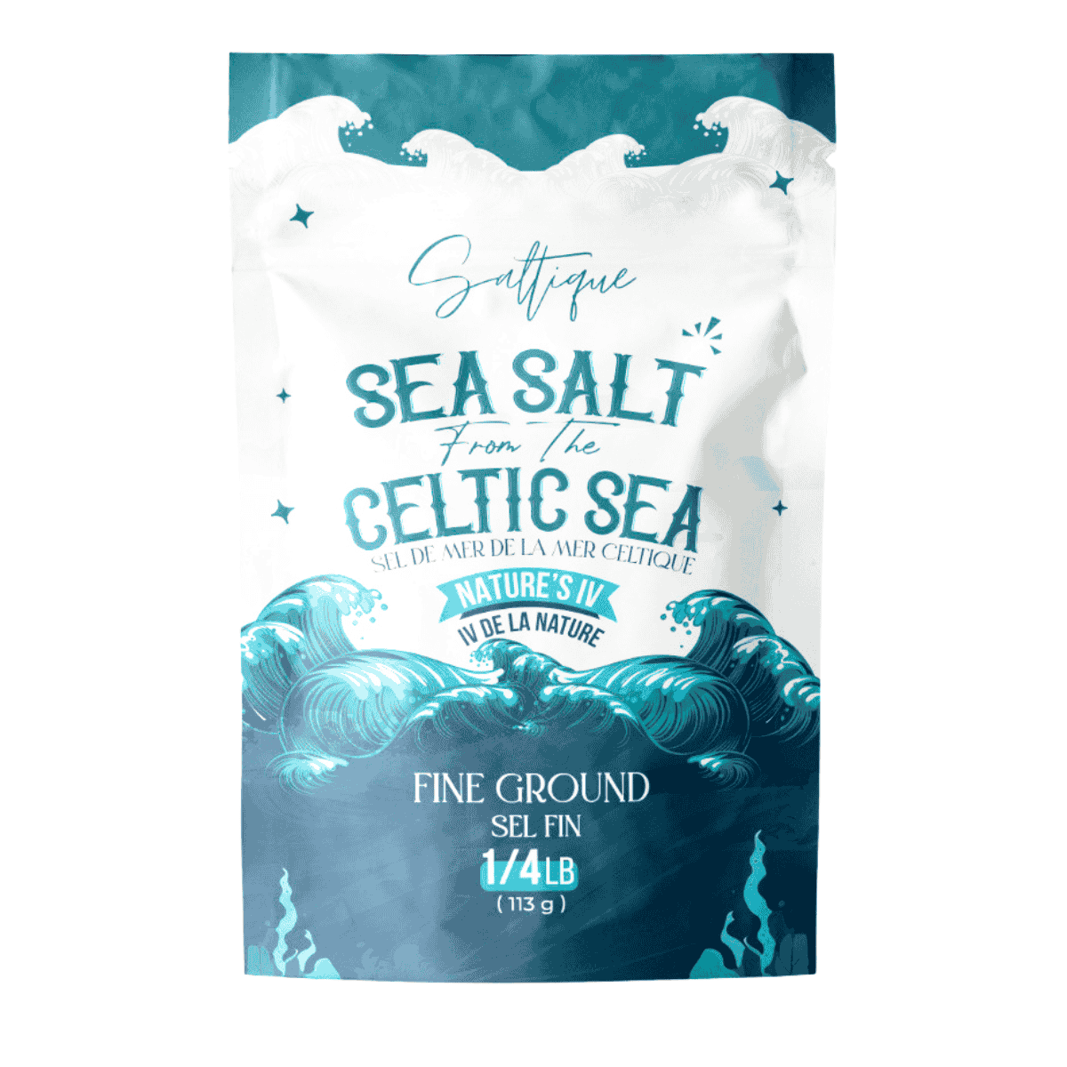 Saltique Sea Salt Unrefined French Celtic Fine Ground, 113g