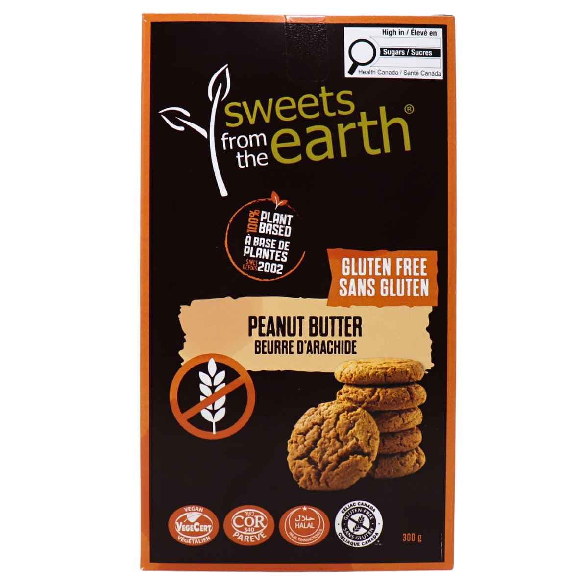 Sweets From The Earth Gluten-Free Vegan Peanut Butter Cookies, 300g